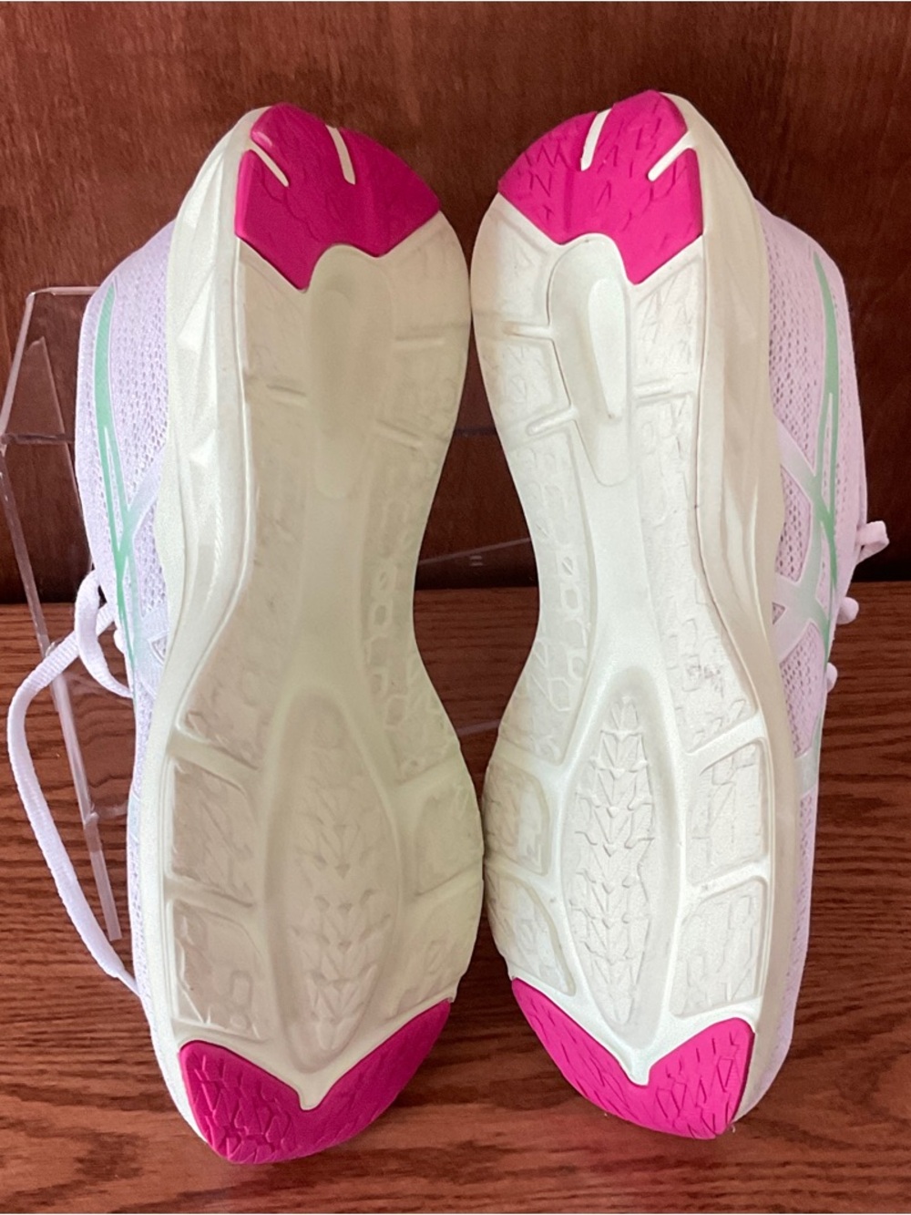 ASICS Women's White Sneakers with Mint Green & Pink Accents - Picture 6 of 6